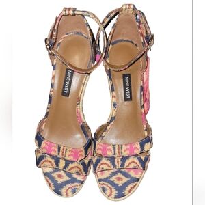Nine west multi colored sandals Size:7.5